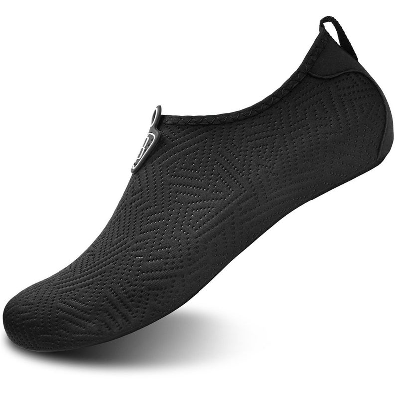 BARERUN Barefoot Quick-Dry Water Sports Shoes Aqua Socks for Swim Beach Pool Surf Yoga for Women Men (L(W:8.5-9.5,M:7-7.5), Black Lines) - Image 3